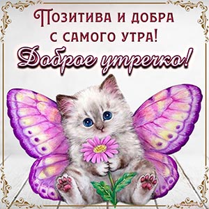 Текст - доброе утречко, позитива и добра с самого утра