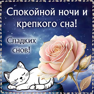 Картинка - спокойной ночи и крепкого сна, сладких снов