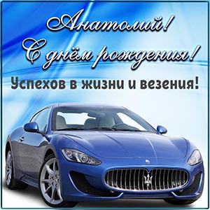 Анатолий, с днём рождения, успехов в жизни и везения