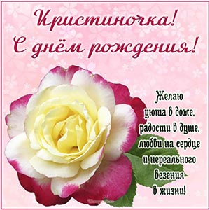 Кристиночка, желаю уюта в доме, радости и везения