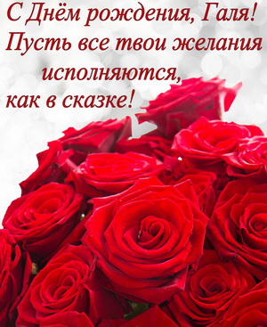 Красные розы на День рождения Гале