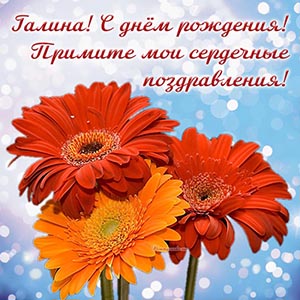 Галина, с днём рождения, примите сердечные поздравления