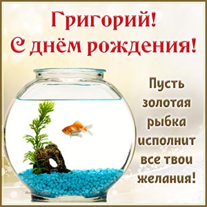 Григорий, пусть золотая рыбка исполнит все твои желания