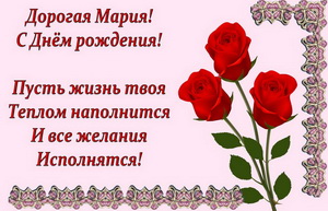 Красная роза Марии на День Рождения.