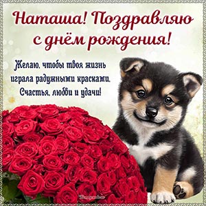 Потрясающее поздравление и забавная собачка Наташе