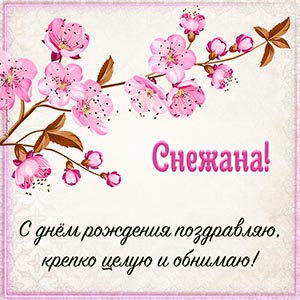 Снежана, с днём рождения поздравляю, целую и обнимаю