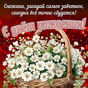 Снежана, загадай самое заветное, сегодня всё сбудется