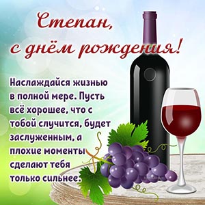 Степан, с днём рождения, наслаждайся жизнью в полной мере
