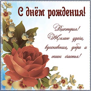 Виктория, желаю удачи, внимания, добра и океан счастья